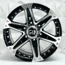 RIN 16X8 6-139.7 R1 SPORT 961 MACHINE BLACK ET0 CB108