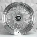 RIN 17X8 5-100 R1 SPORT 646 SILVER MI CHROME RIVETS ET30 CB73.1