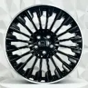 RIN 19X9 5-112 R1 SPORT H3062F BLACK MACHINE LIP ET42 CB66.5