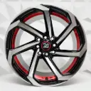 RIN 15X8 4-100/114.3 R1 SPORT X076 BLACK MACHINE AND RED UNDERCUT ET0 CB73.1