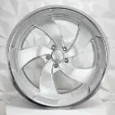 RIN 22X9 5-139.7 R1 SPORT 5211R SILVER MILLING MACHINE LIP ET0 CB87.1